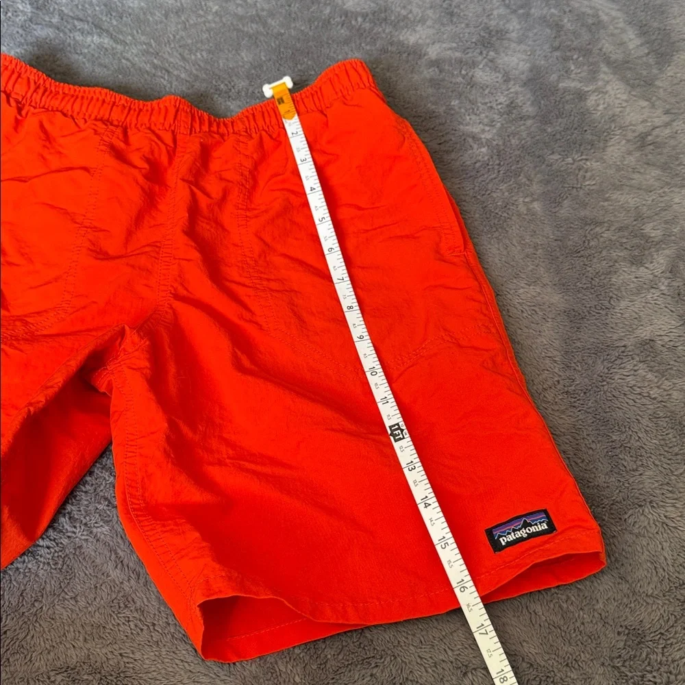 Patagonia Swim Trunks Shorts Lined Pockets Orange Kids XL Netplus Shells